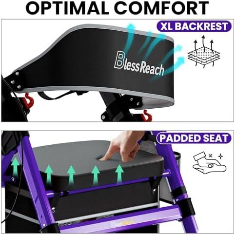Discovering Comfort: Our Review of the Purple Foldable Rollator